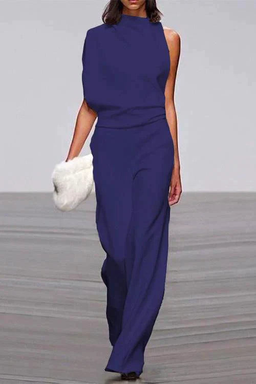 Valenzora | Rosiedress Cowl Neck One Shoulder Batwing Sleeve Party Suit