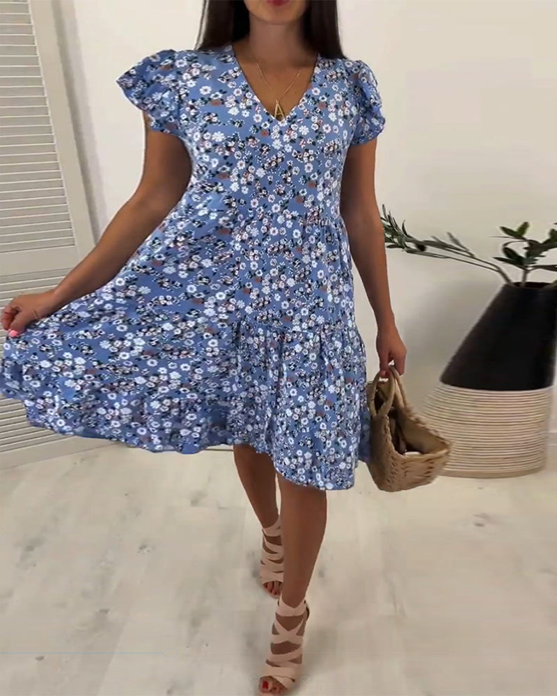 Valenzora | Frisches Sommerkleid mit Blumenmuster