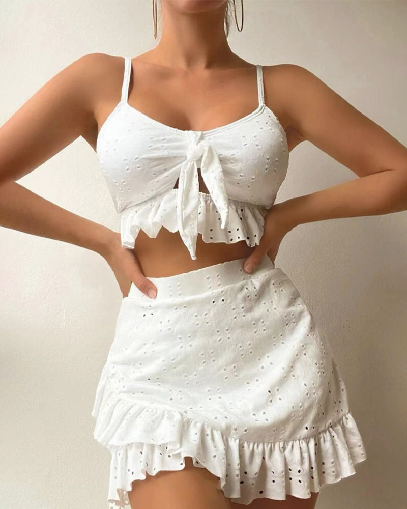 Valenzora | Three-piece bikini set with dress