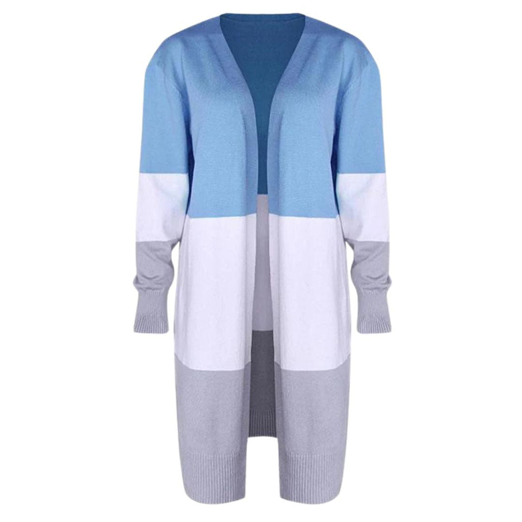 Valenzora | Cardigan with color blocking and open front