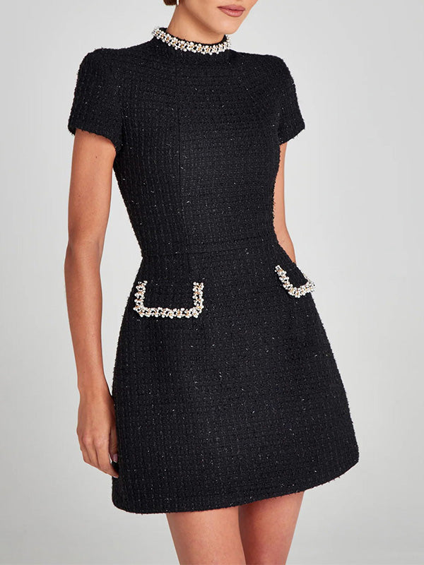Valenzora | Besticktes Tweed-Minikleid für Damen