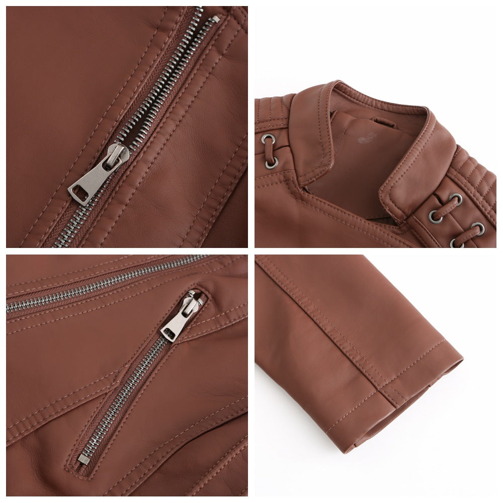 Valenzora | Washed Lammlederjacke