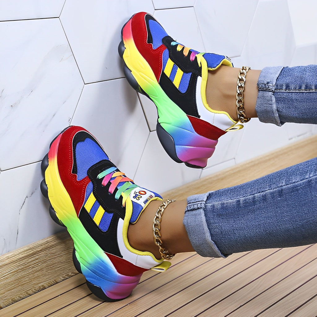 Valenzora – Bunte Chunky Sneakers für Damen | Mehrfarbige Design-Sneaker für Damen