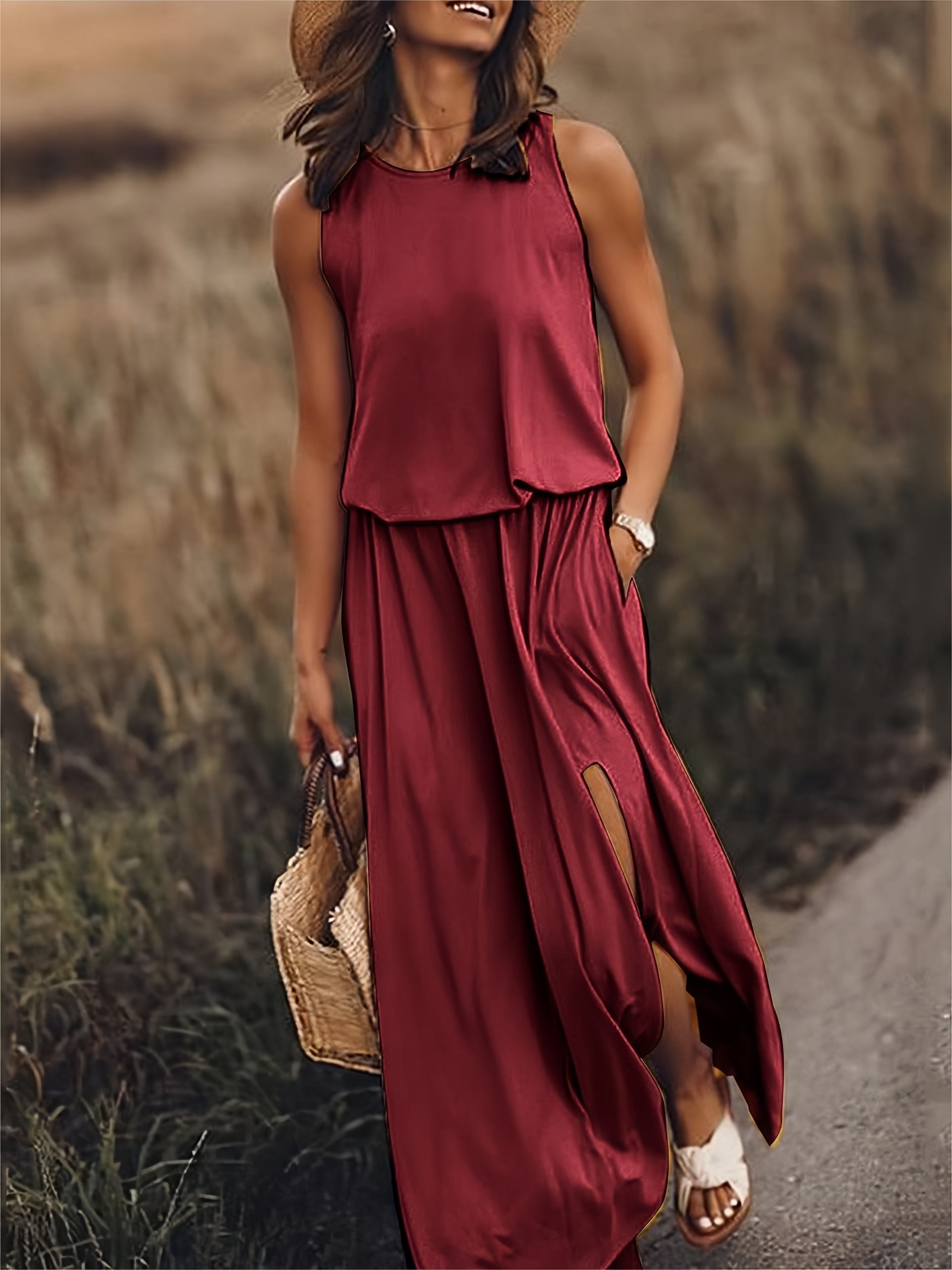 Valenzora | Simple Boho Maxi Dress in Modal for Women