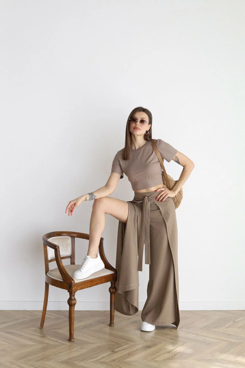 Weite Leinenhose