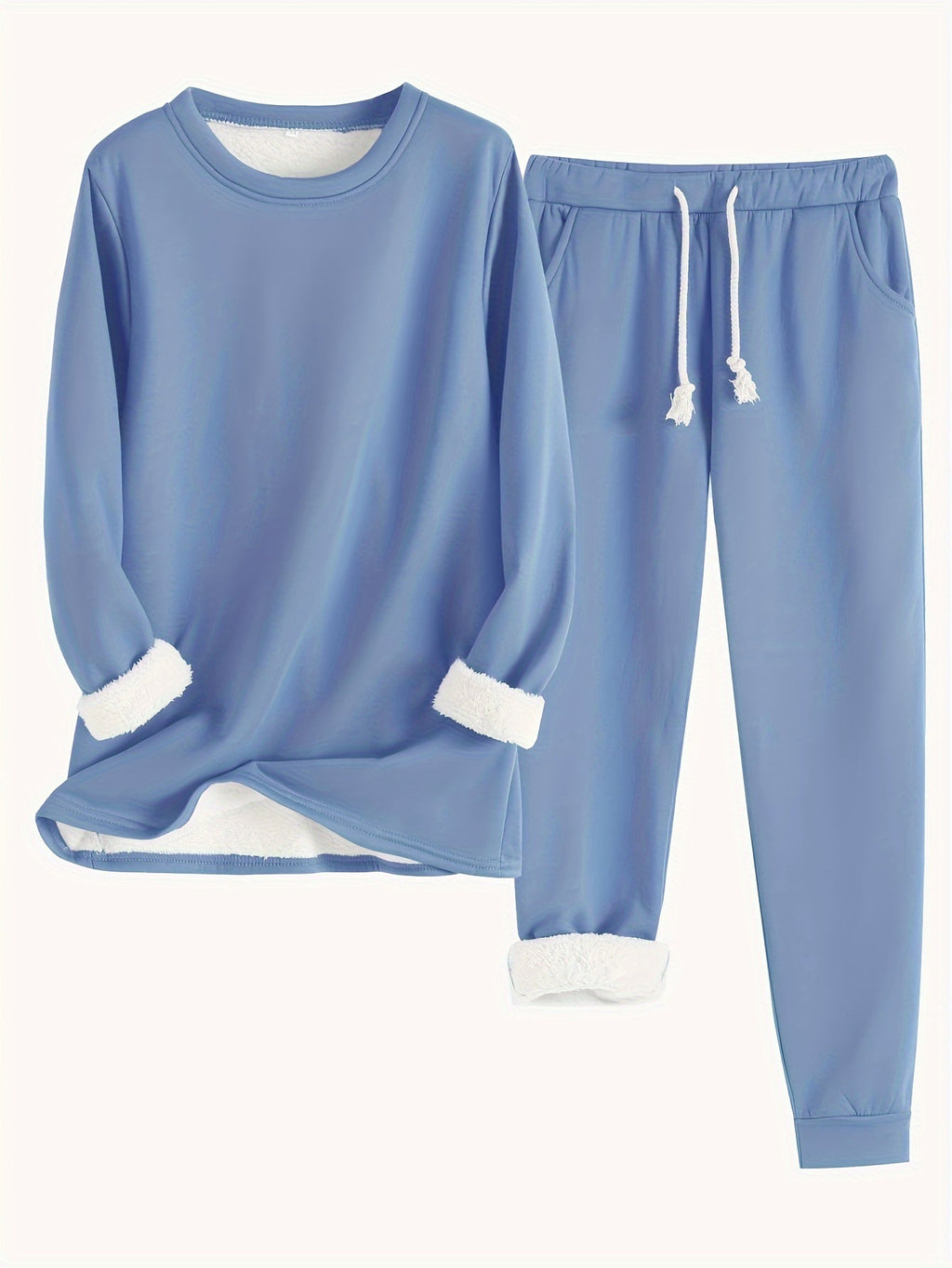 Valenzora | Stylish Winter Casual Thermal Sweatshirt and Jogging Pants Set for Women
