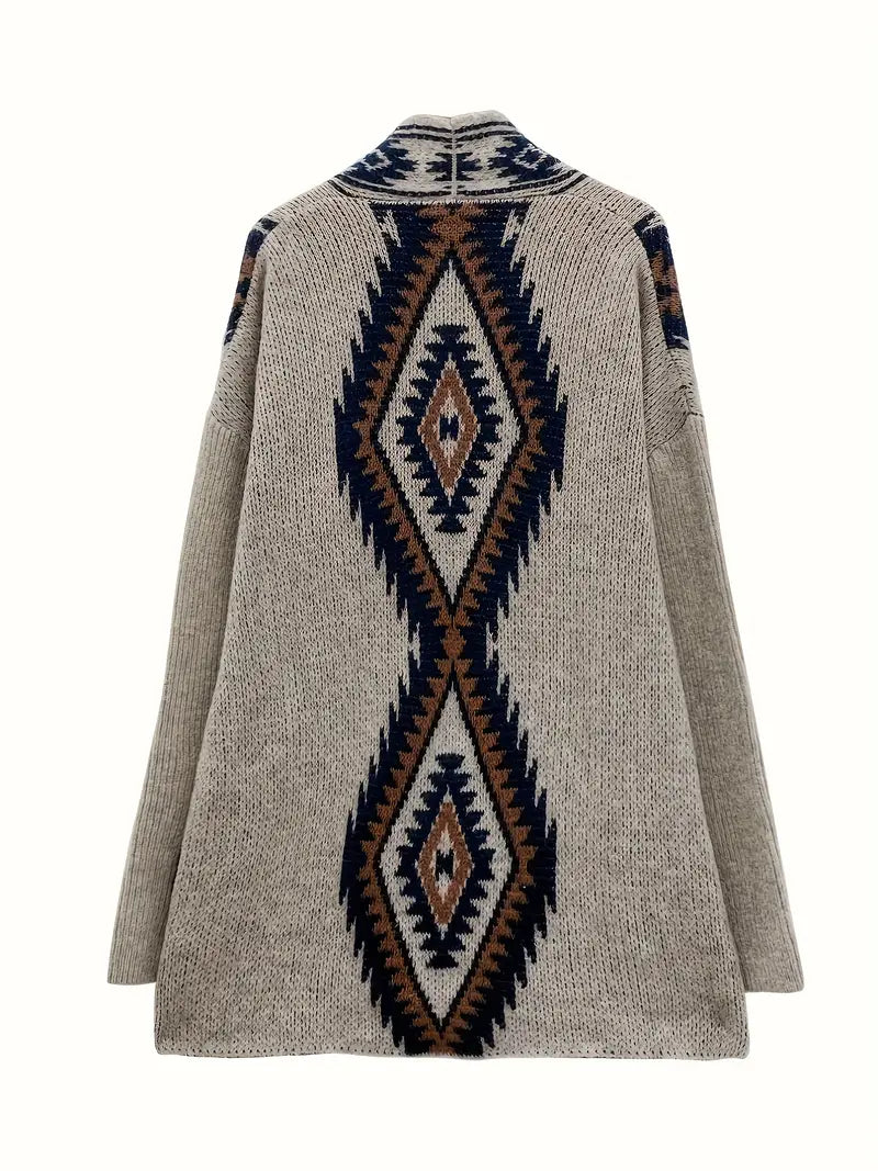 – Strickjacke mit Ethno-Muster
