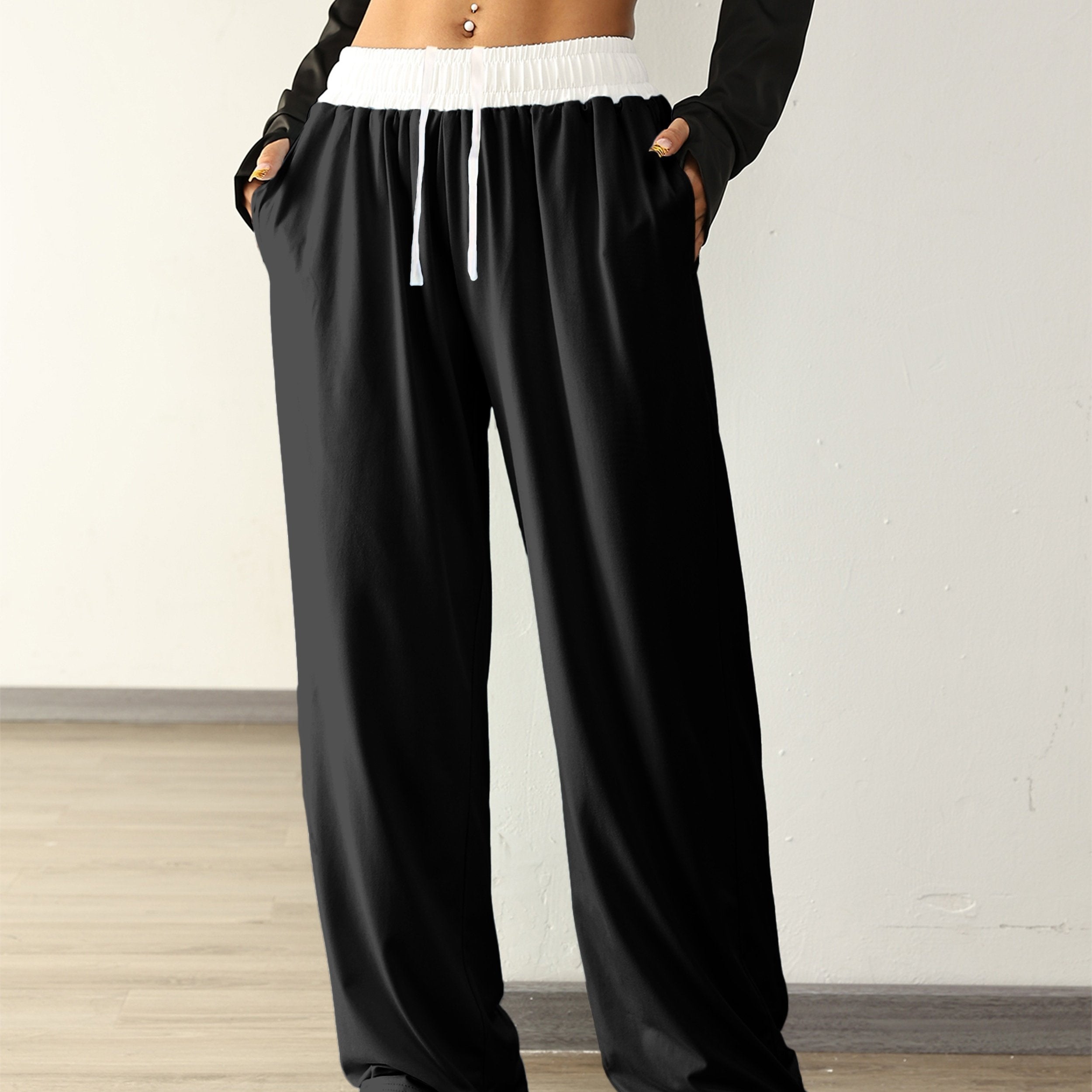 Valenzora | High Stretch Color Combination Trainingshose mit Taschen