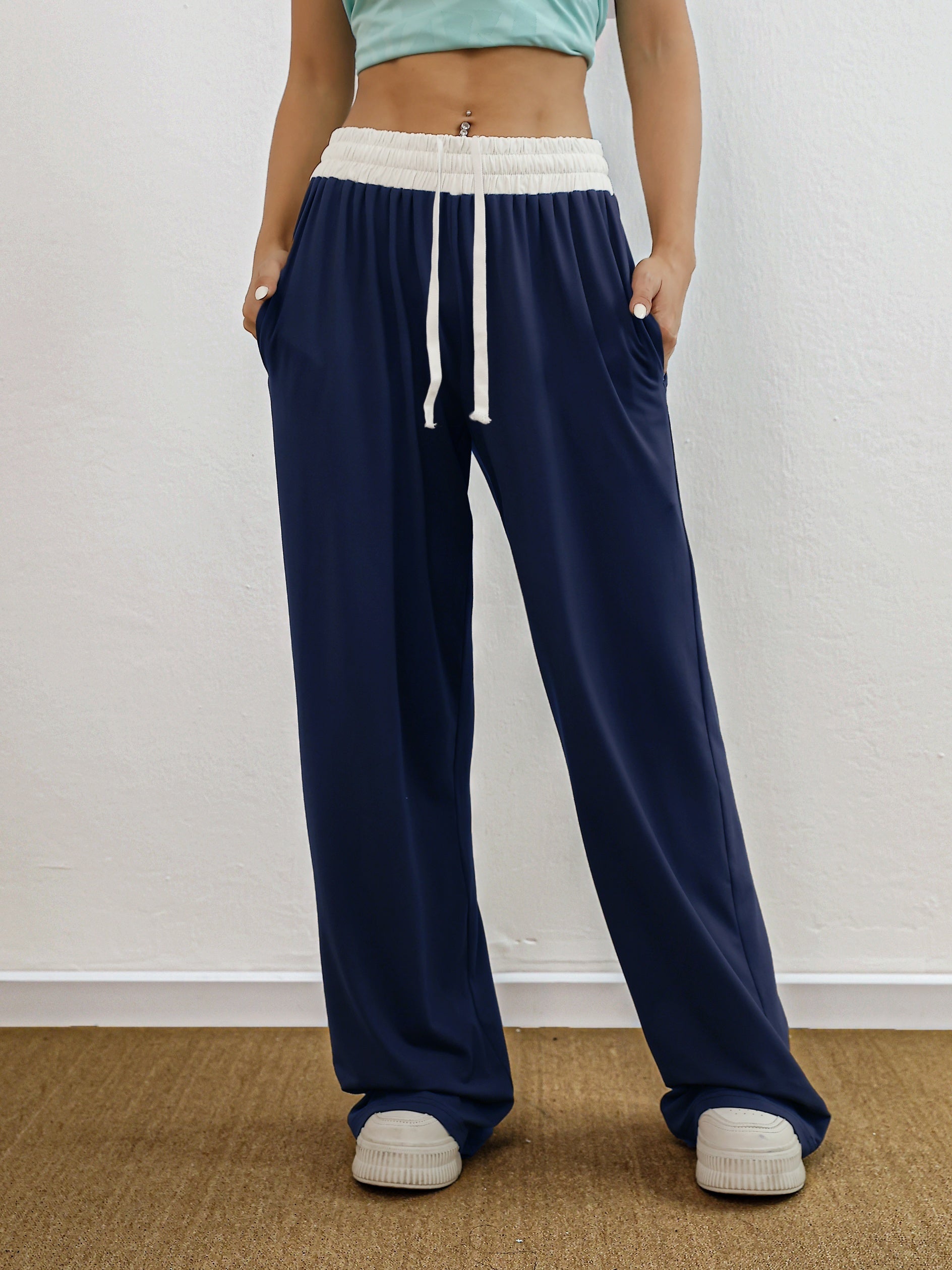 Valenzora | High Stretch Color Combination Trainingshose mit Taschen