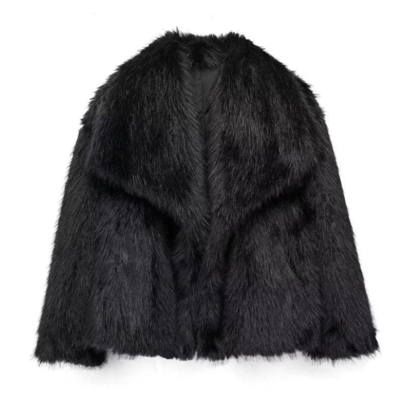 Valenzora | Warm fur jacket for women in a stylish design