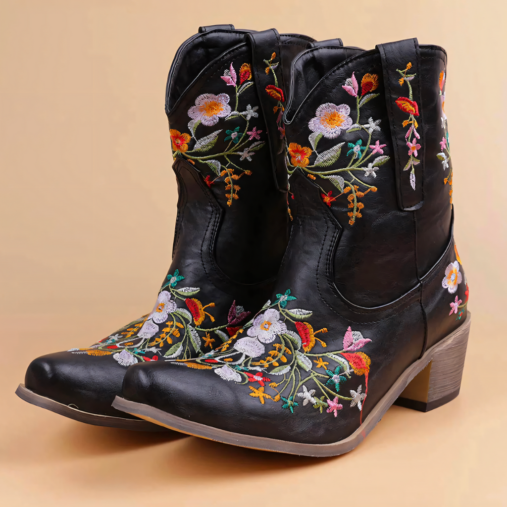Valenzora | Wetterfeste Vintage-Cowgirl-Stiefel