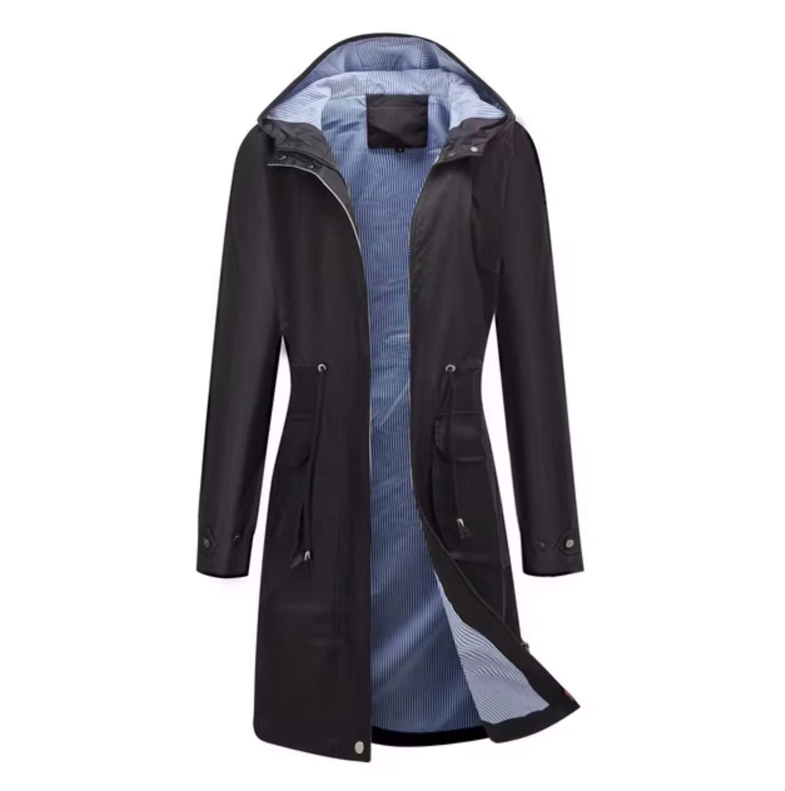 Valenzora | Long waterproof hooded jacket for women