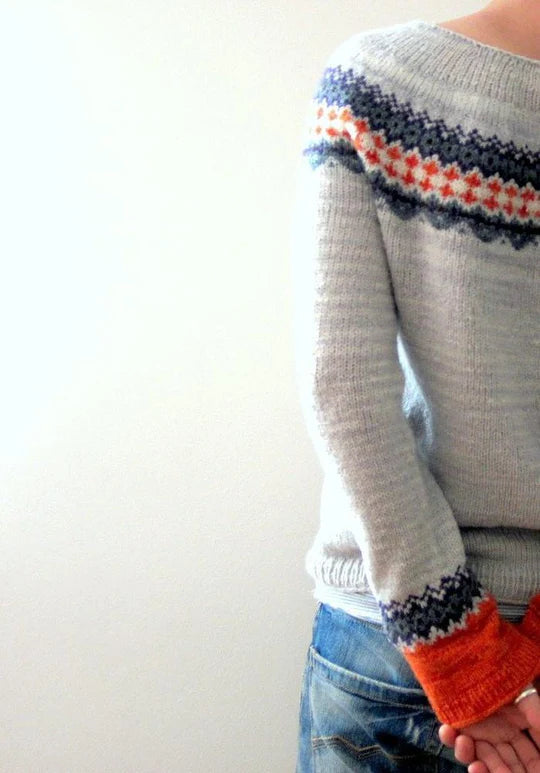 Valenzora - Grey Boho-style sweater