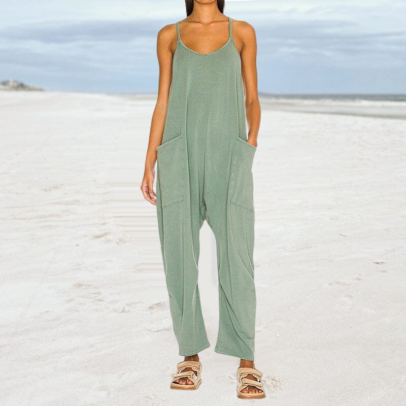 Valenzora | Loose Wide Leg Sleeveless Jumpsuit for Women