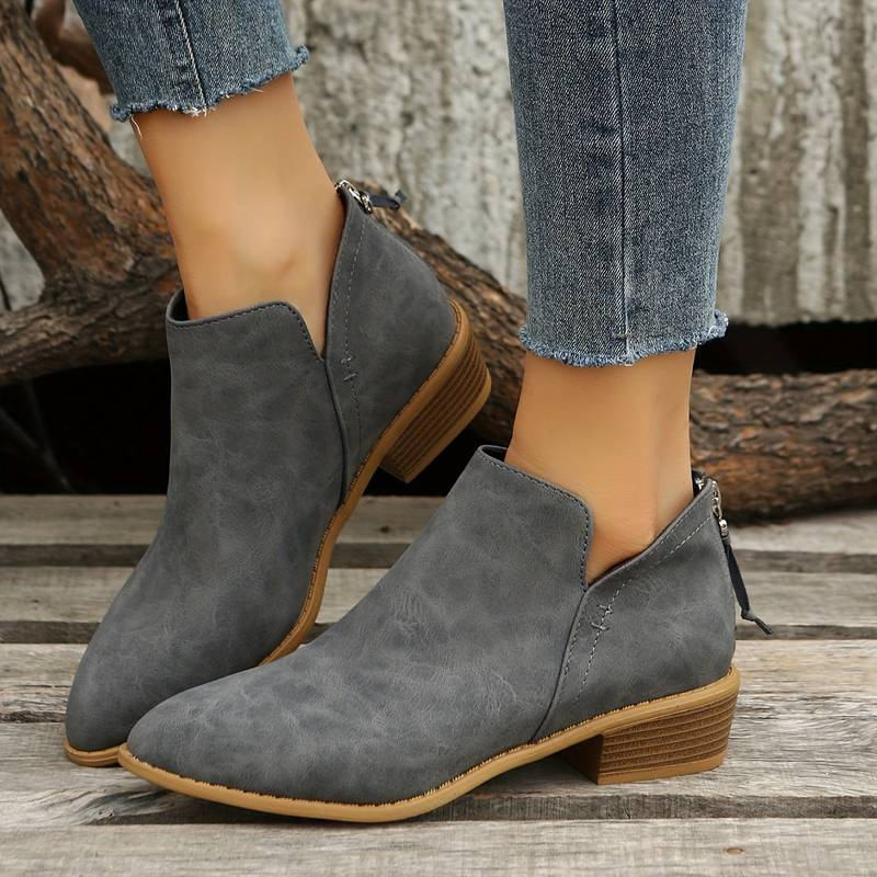 Valenzora | Women's Elegant Ankle Boots Comfortable Leather Ankle Boots For Women