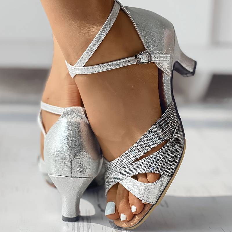 Valenzora | Elegante Pailletten-Sandalen