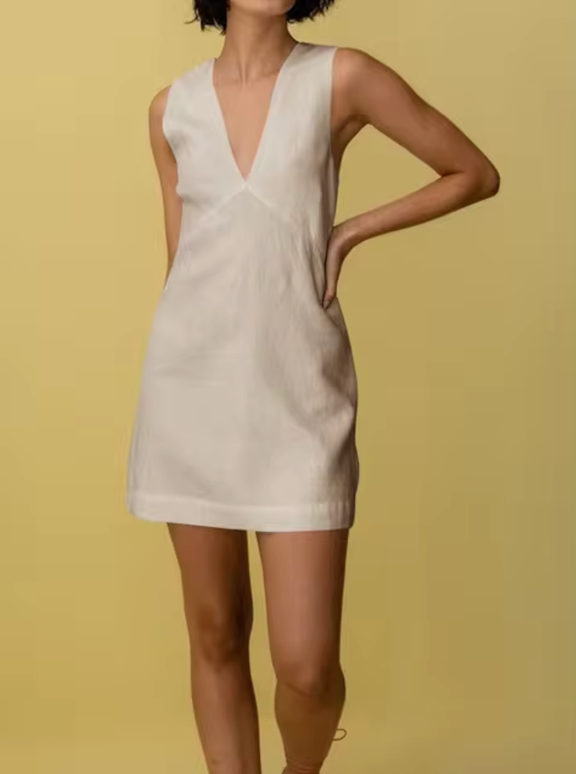 Valenzora | Sleeveless Linen Mini Dress