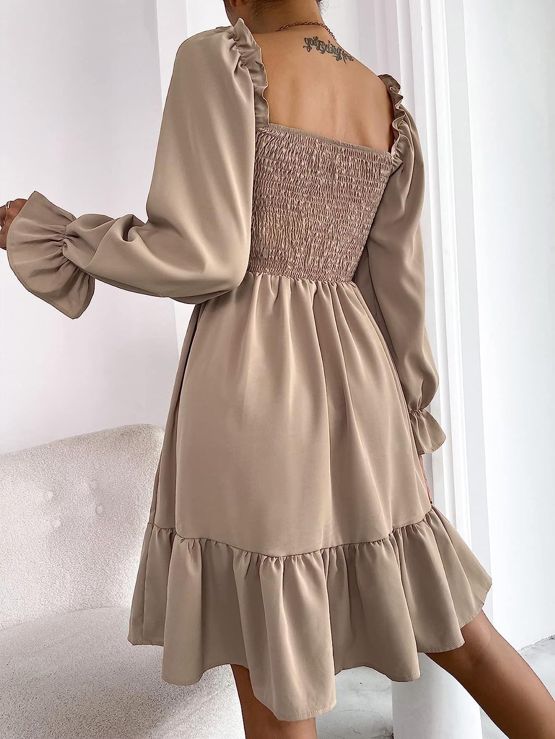 Dress - Radiate feminine elegance in this ruffled mini dress!