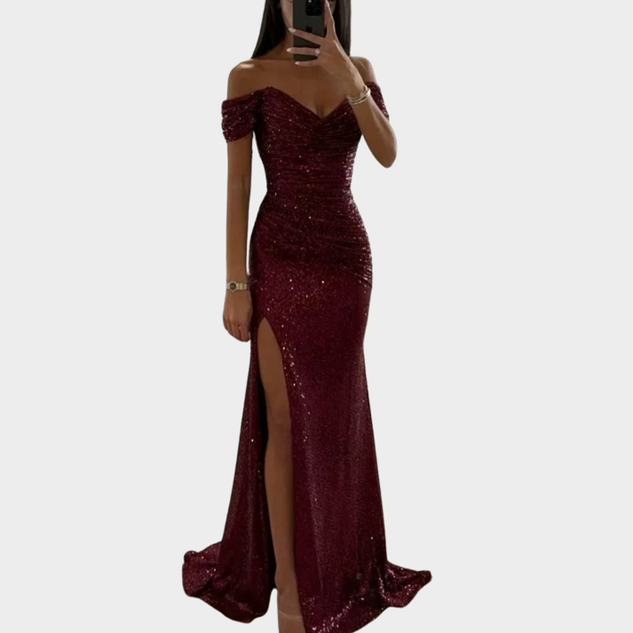 Valenzora | Elegantes, langes Damen-Abendkleid mit Schlitz