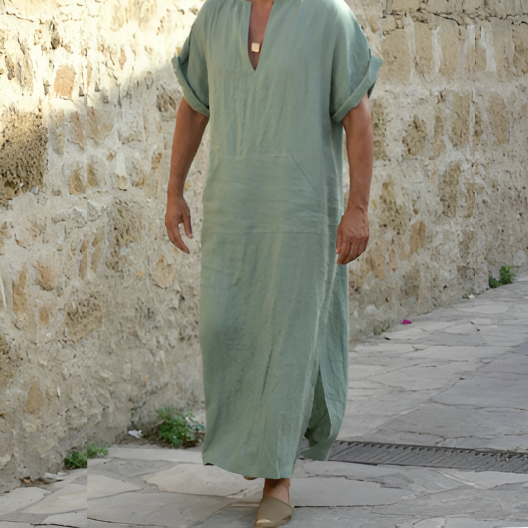 Valenzora | Long Shirt Dress with Slit: Comfortable, Versatile & Lightweight Fashion