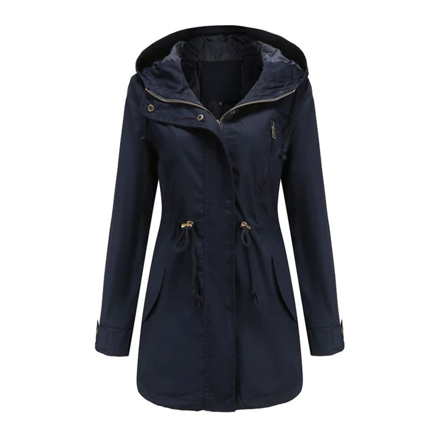 Valenzora | Waterproof Long-Sleeved Hooded Jacket with Adjustable Drawstring