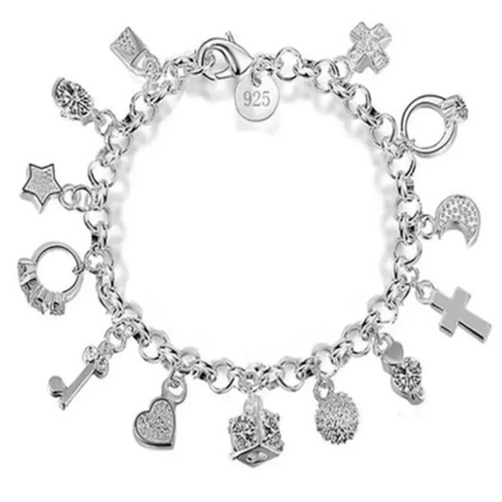 Valenzora | Sterling Silver Charm Bracelet for Women