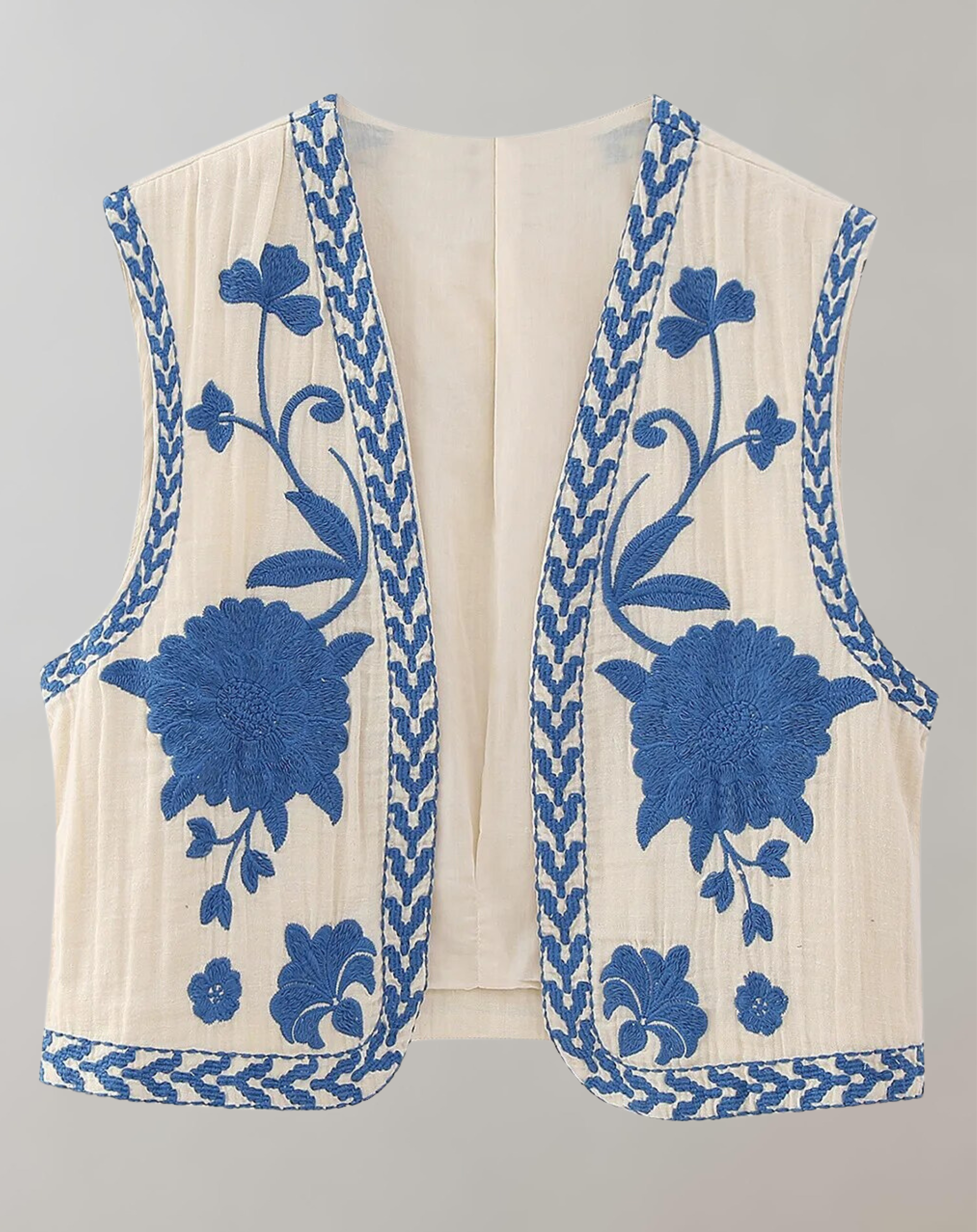 Valenzora | Vest with Floral Embroidery Jackets