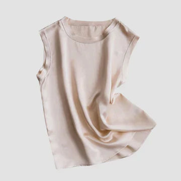 Valenzora | Sleeveless Silk Satin Top