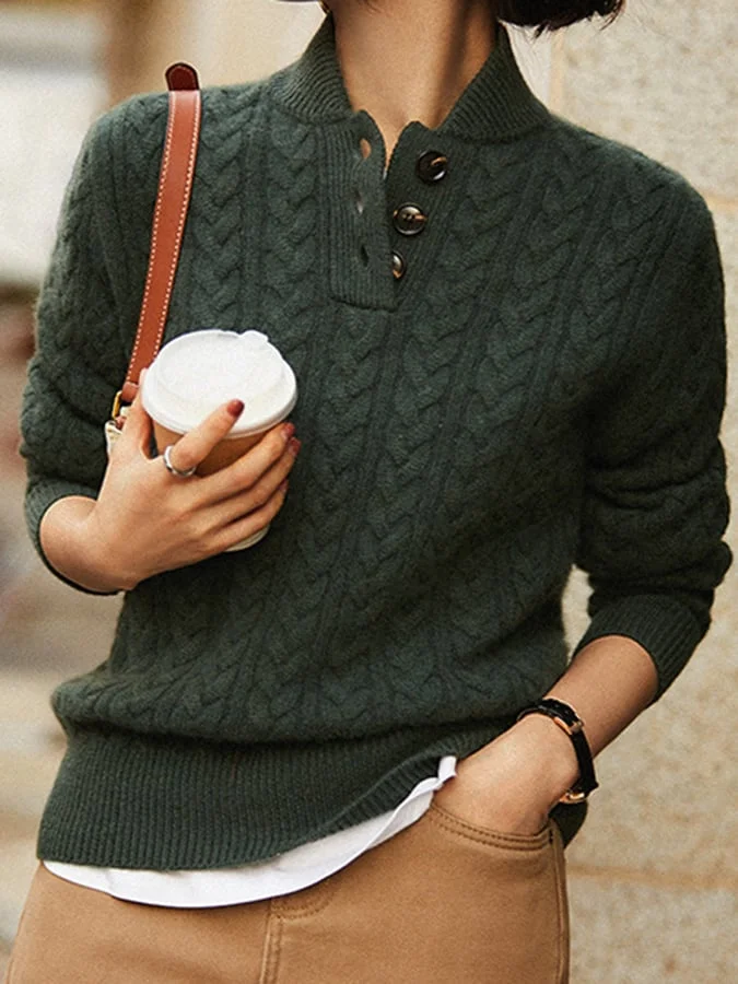 Valenzora | Zopfmuster-Winterpullover für Damen