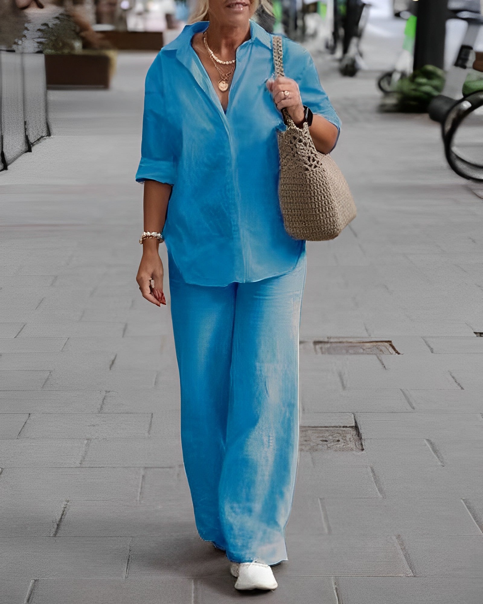 Valenzora | Relaxte Leinenhose mit weitem Schnitt für Damen