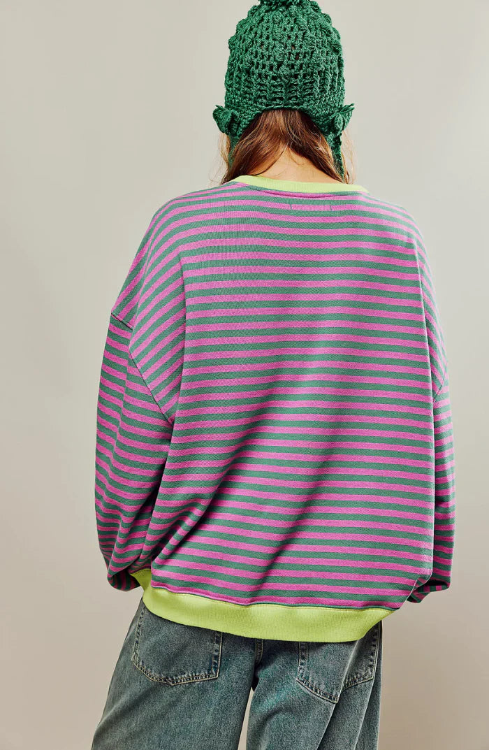 Valenzora | Bequemer gestreifter Pullover