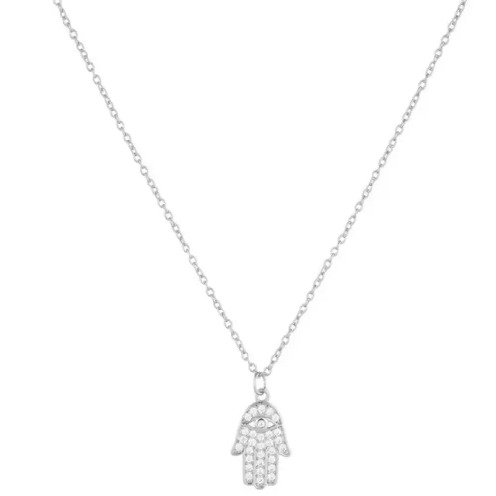 Valenzora | Sterling Silver Diamond Protective Pendant for Women