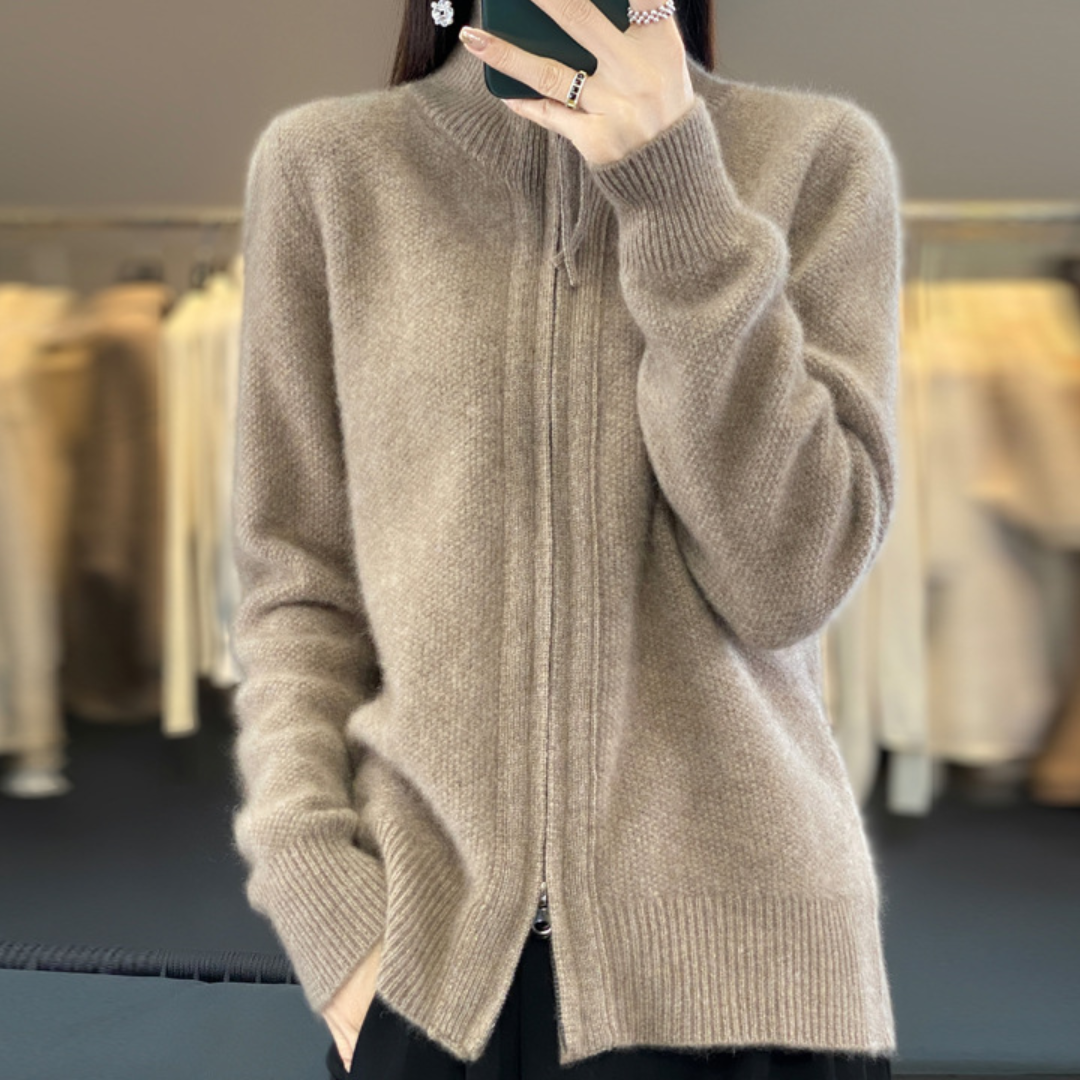 Valenzora | Eleganter und bequemer Cardigan mit Reißverschluss