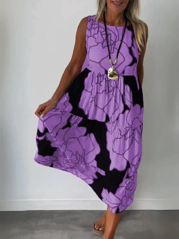 Printed sleeveless dress