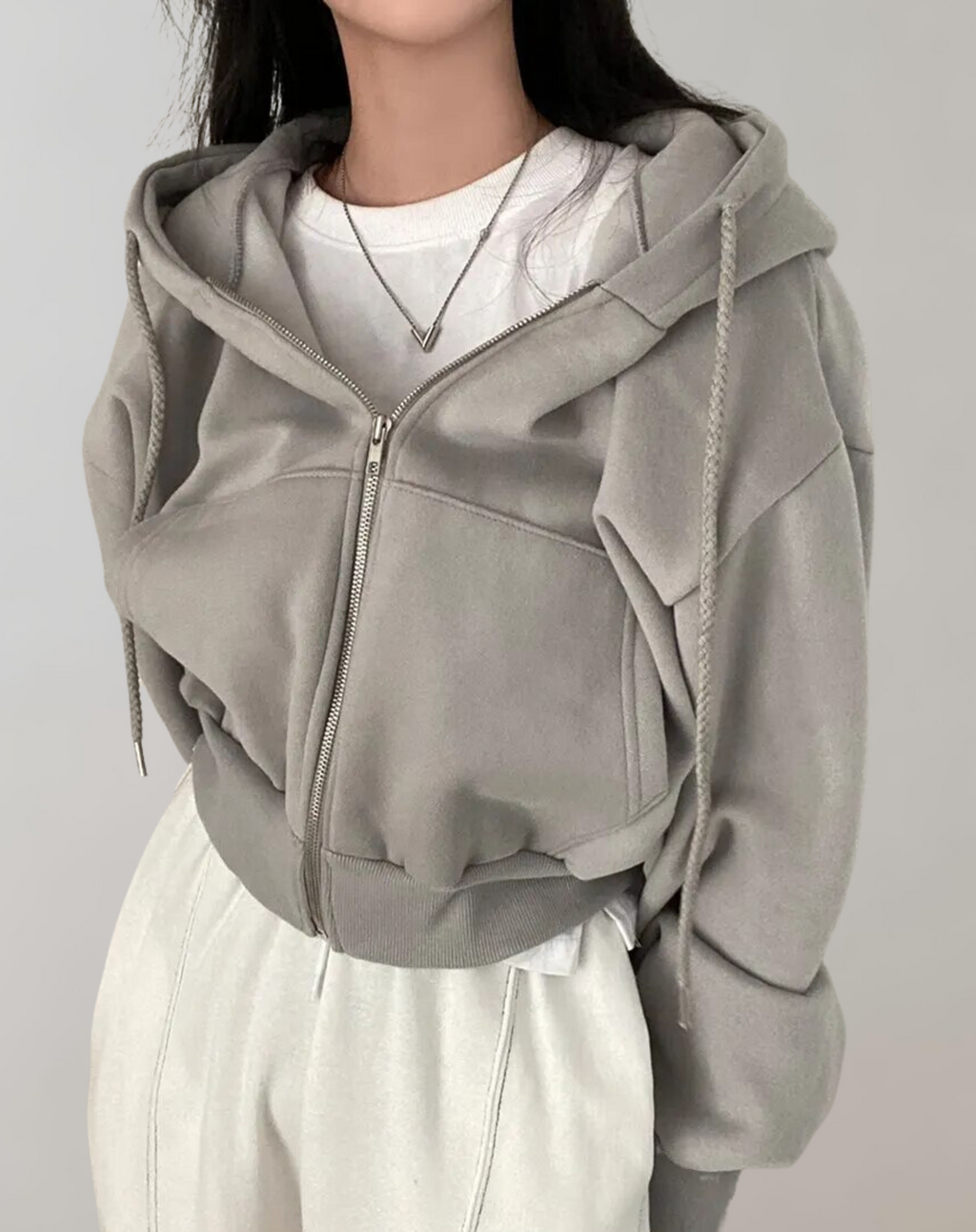 Valenzora - Women's Solid Hooded Sweatshirt