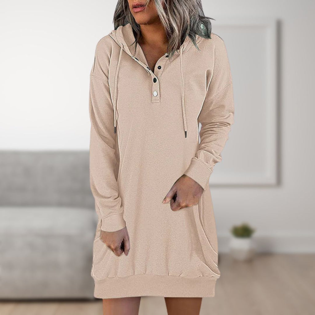 Valenzora Hooded Dress | Trendy Hooded Pullover for Women
