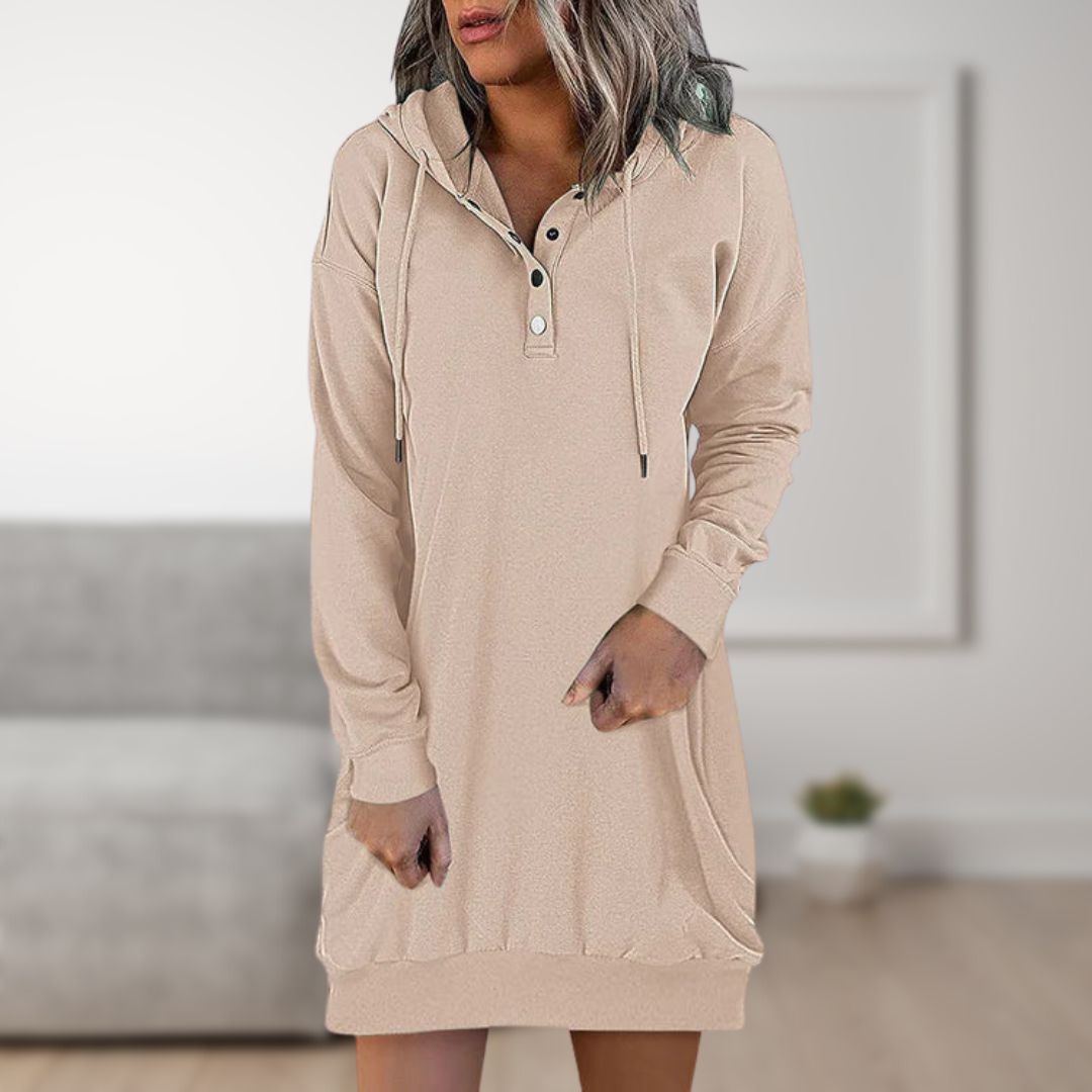 Valenzora Hooded Dress | Trendy Hooded Pullover for Women