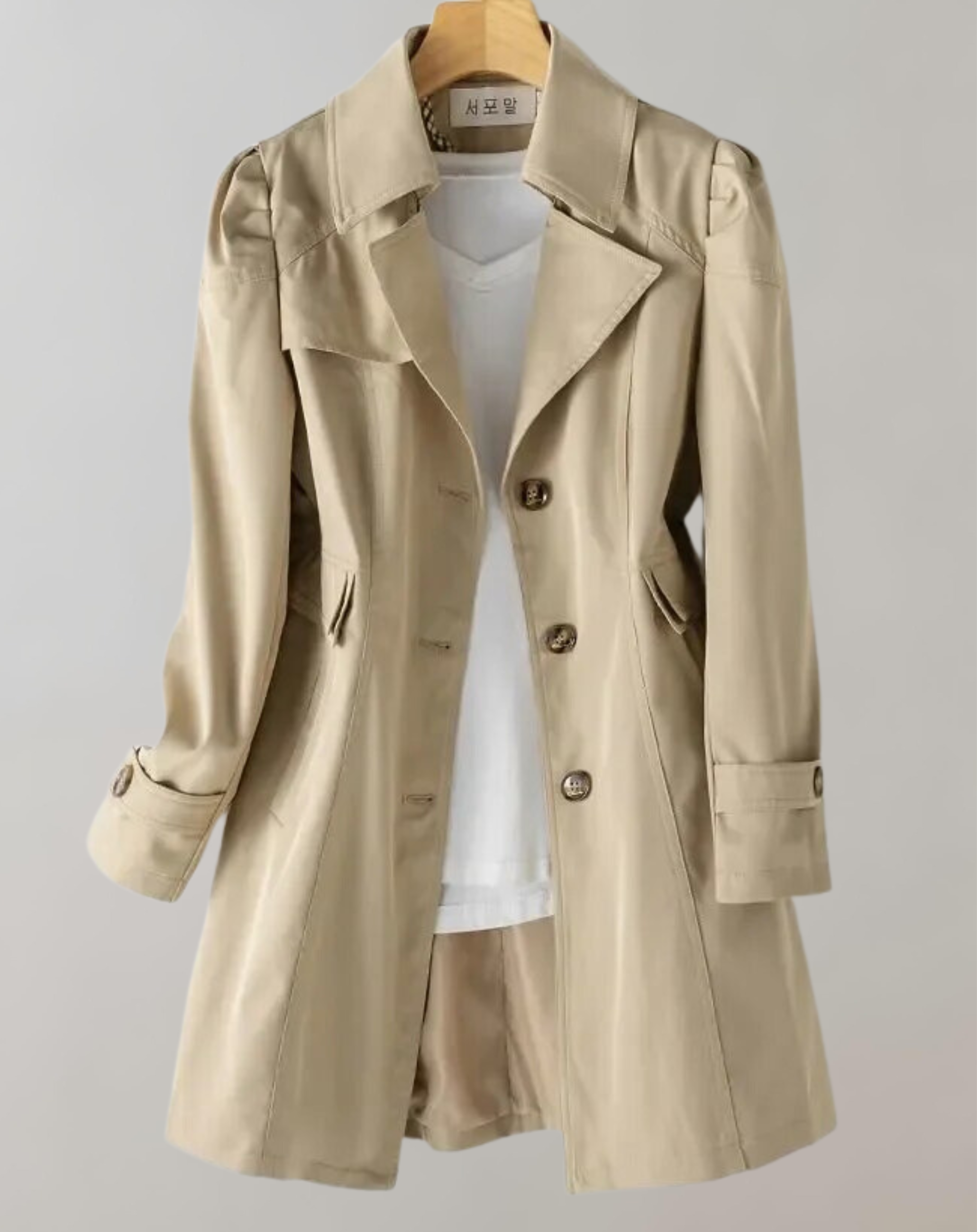 Valenzora | Women's Single-Breasted Trench Coat