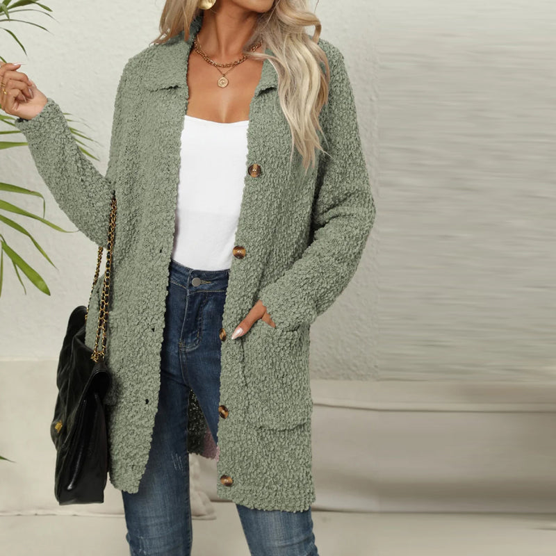 Valenzora | Lässiger einfarbiger Cardigan