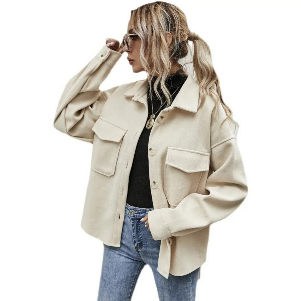 Valenzora | Buttoned Jacket with Chest Pockets for Women