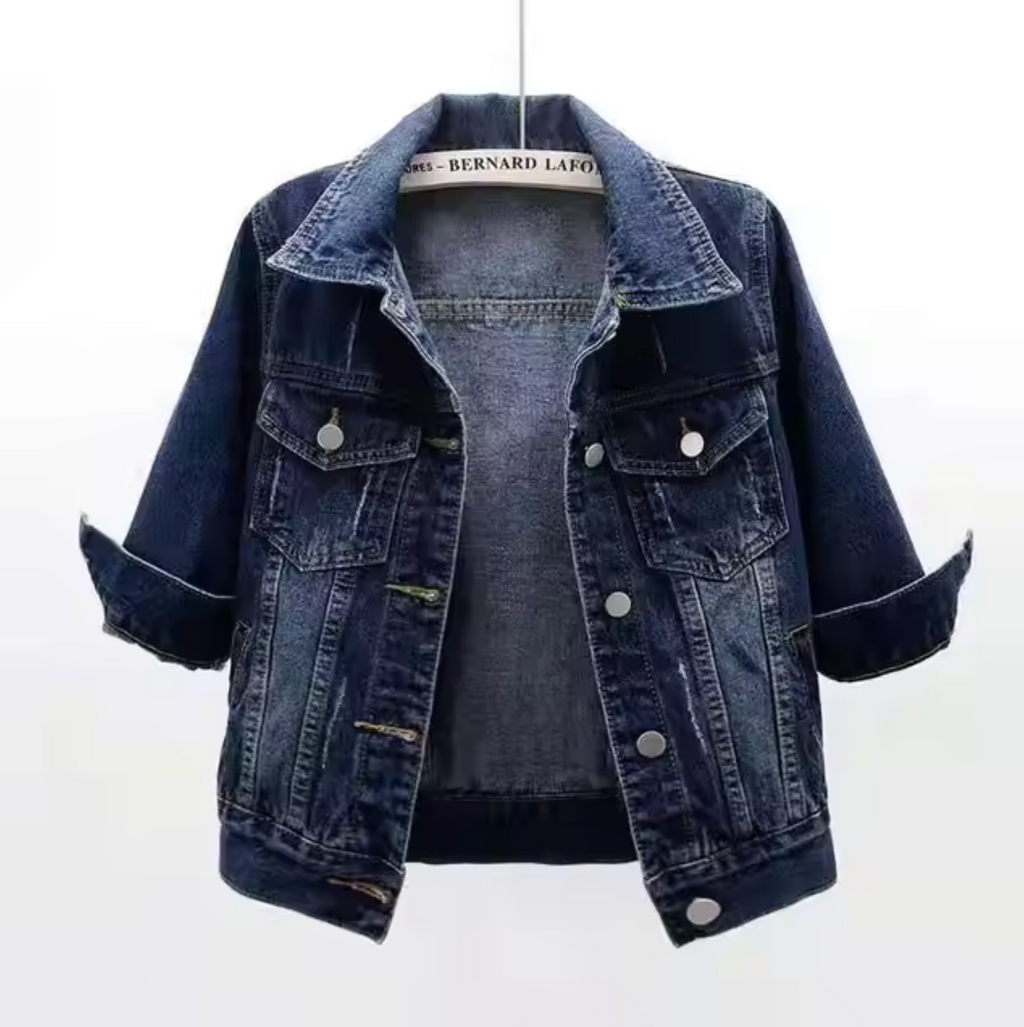 – Coloured denim coat