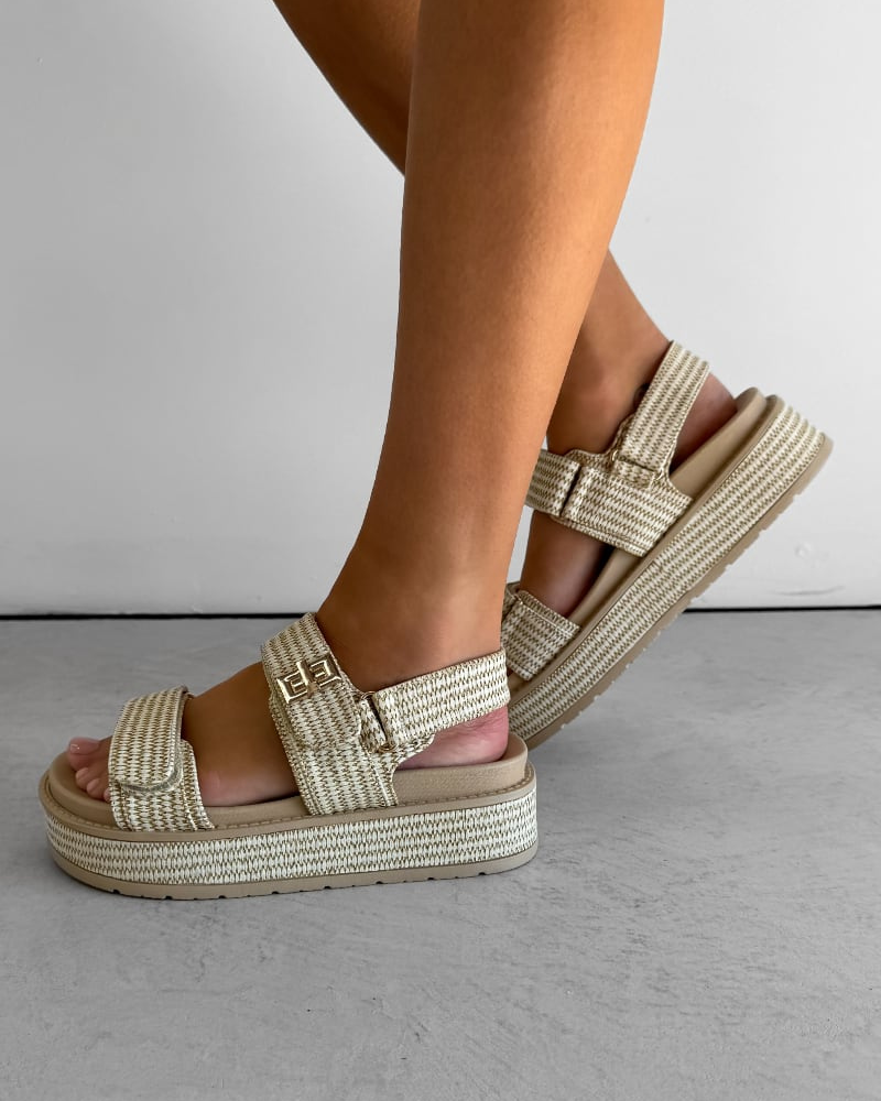 Valenzora | Chunky Rattan-Sandalen für Damen