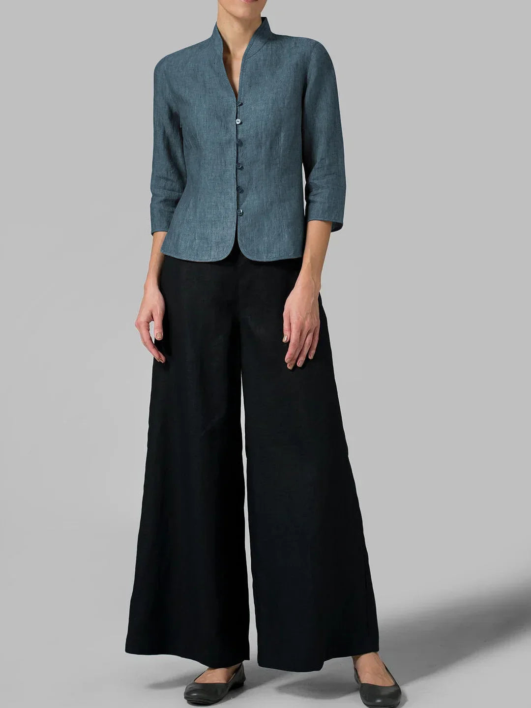 Valenzora | Stylisches Damen-Top mit hohem Kragen