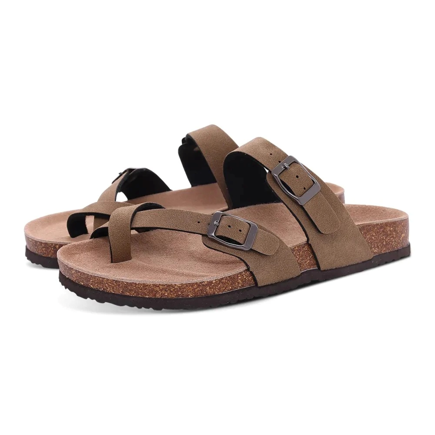 Valenzora | Wildleder-Sandalen für Damen mit doppelter Riemenführung