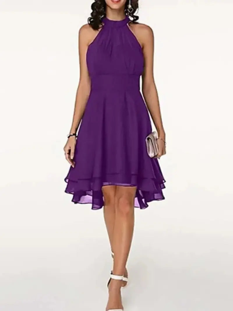 Valenzora | Elegant sleeveless chiffon dress