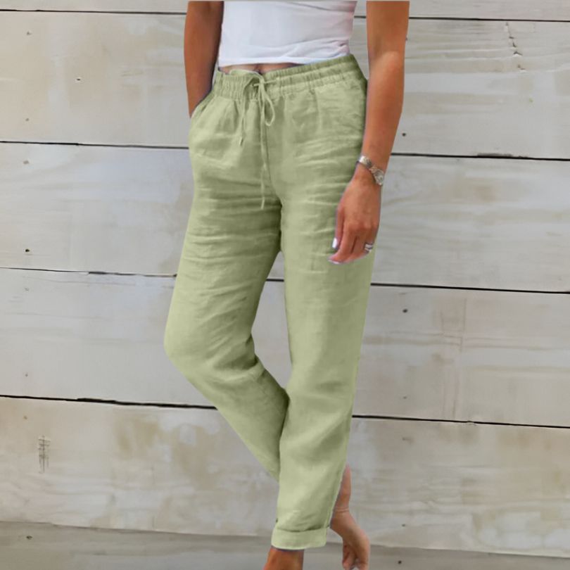 Valenzora | Bequeme Baumwollhose in Leinenoptik