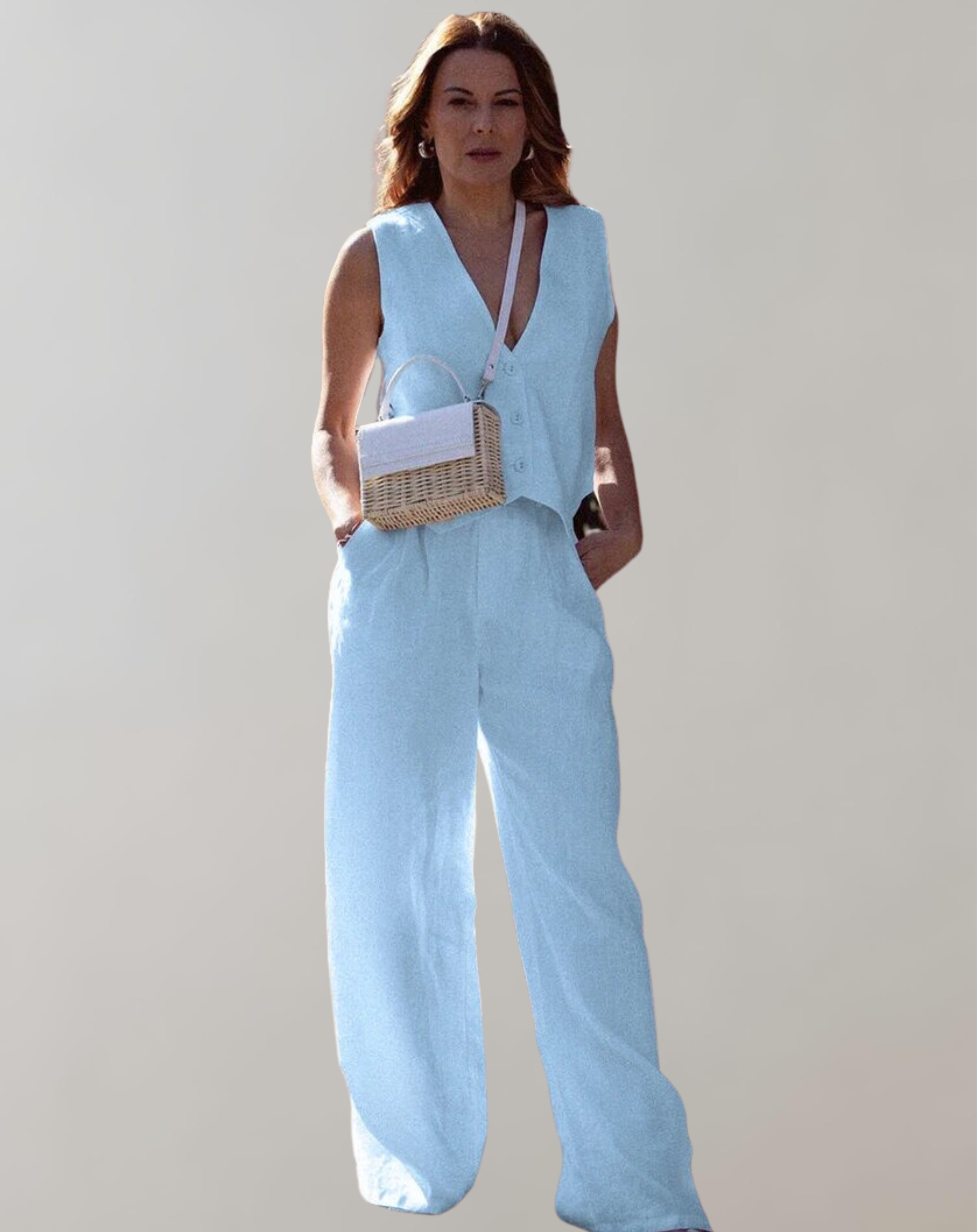 Valenzora - Tank top and high-waisted trousers