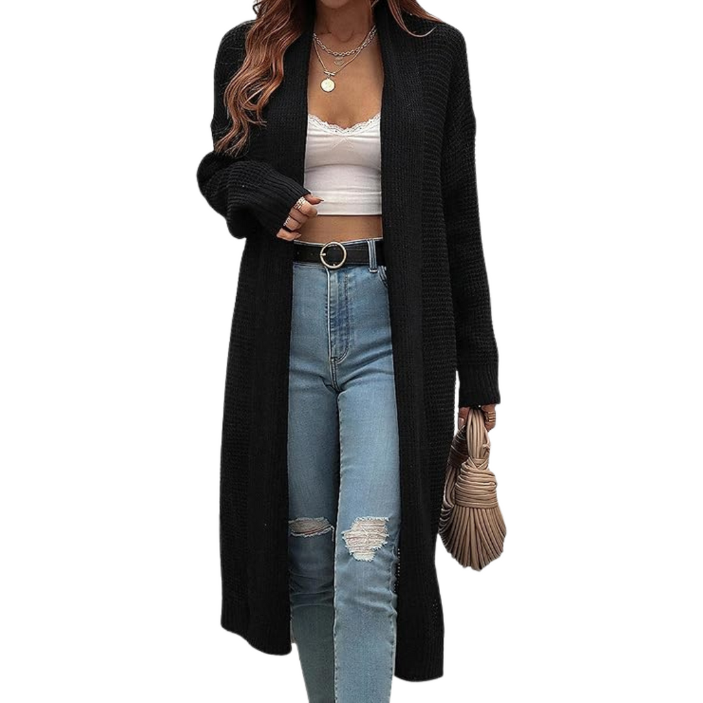 Valenzora | Langer offener Cardigan für Damen