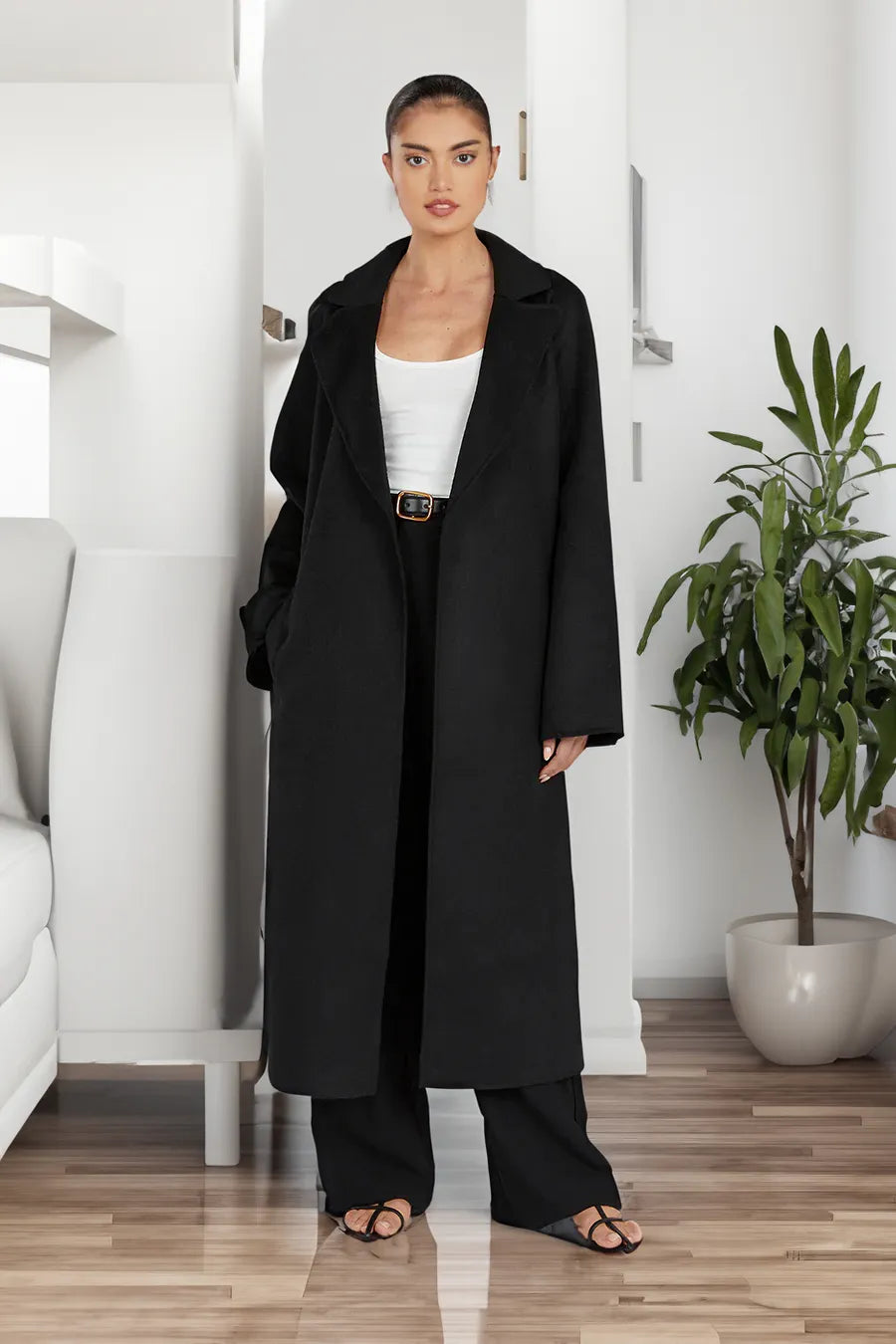 Valenzora Trench Coat | Stylish long women's trench coat in an oversized style