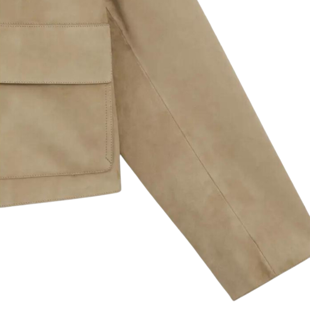 Valenzora | Beige leather jacket